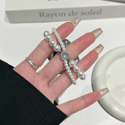 Pearl aquamarine Apple Watch band detail