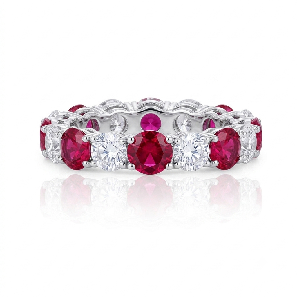 Red and White Band Ring‌