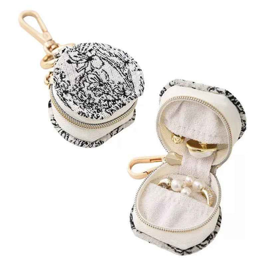 Half-Moon Zipper Mini Jewelry Pouch