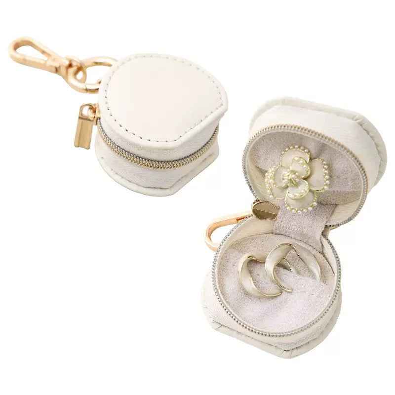 Half-Moon Zipper Mini Jewelry Pouch