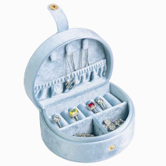 Half-Moon Velvet Jewelry Box