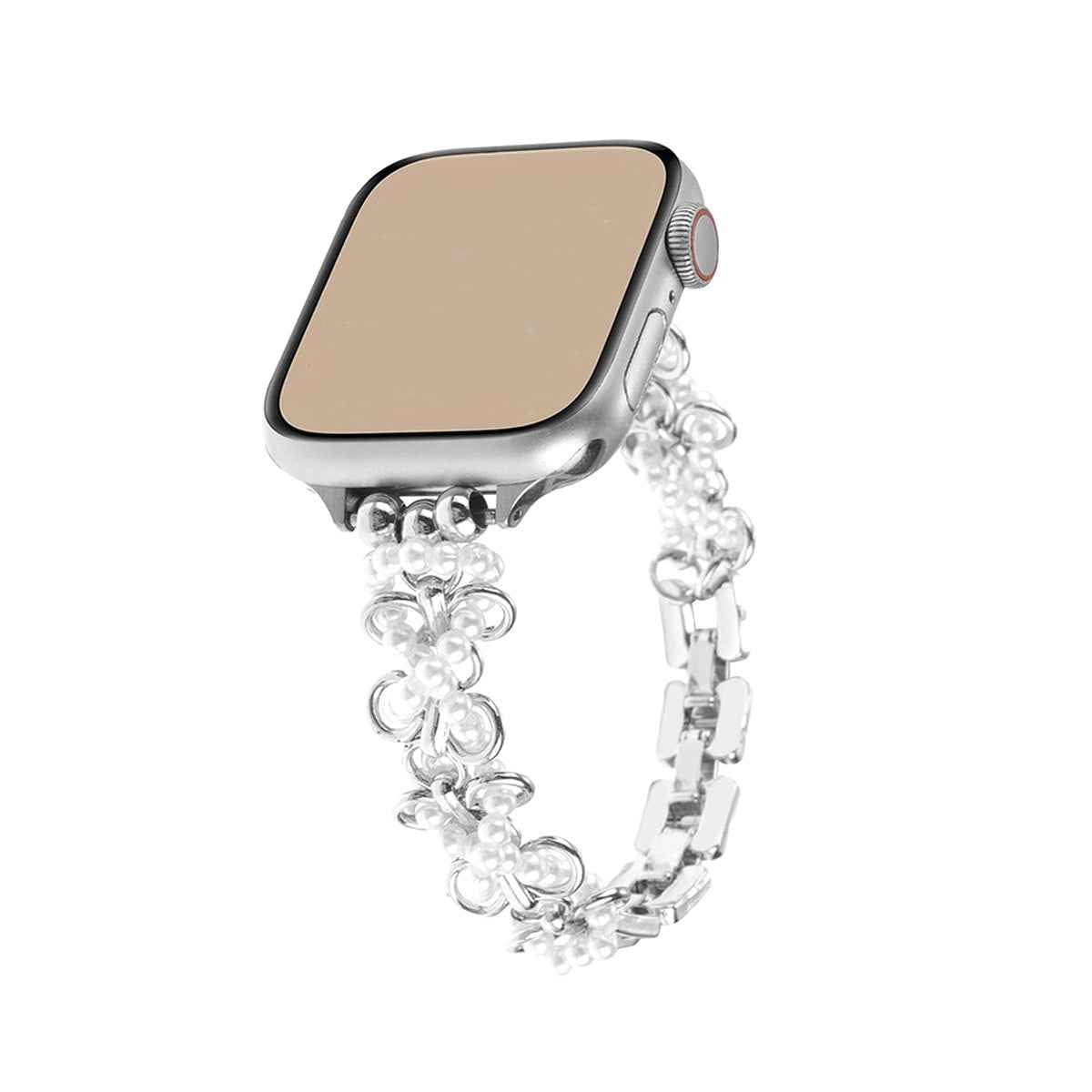 Crystal Pearl Cuban Apple Watch Band