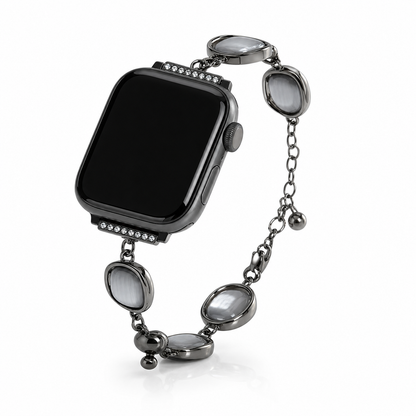 Sculpted Shell Charm Apple Watch Band - Gunmetal