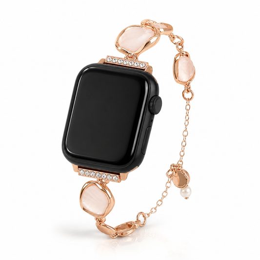 Sculpted Shell Charm Apple Watch Band - Rose Gold