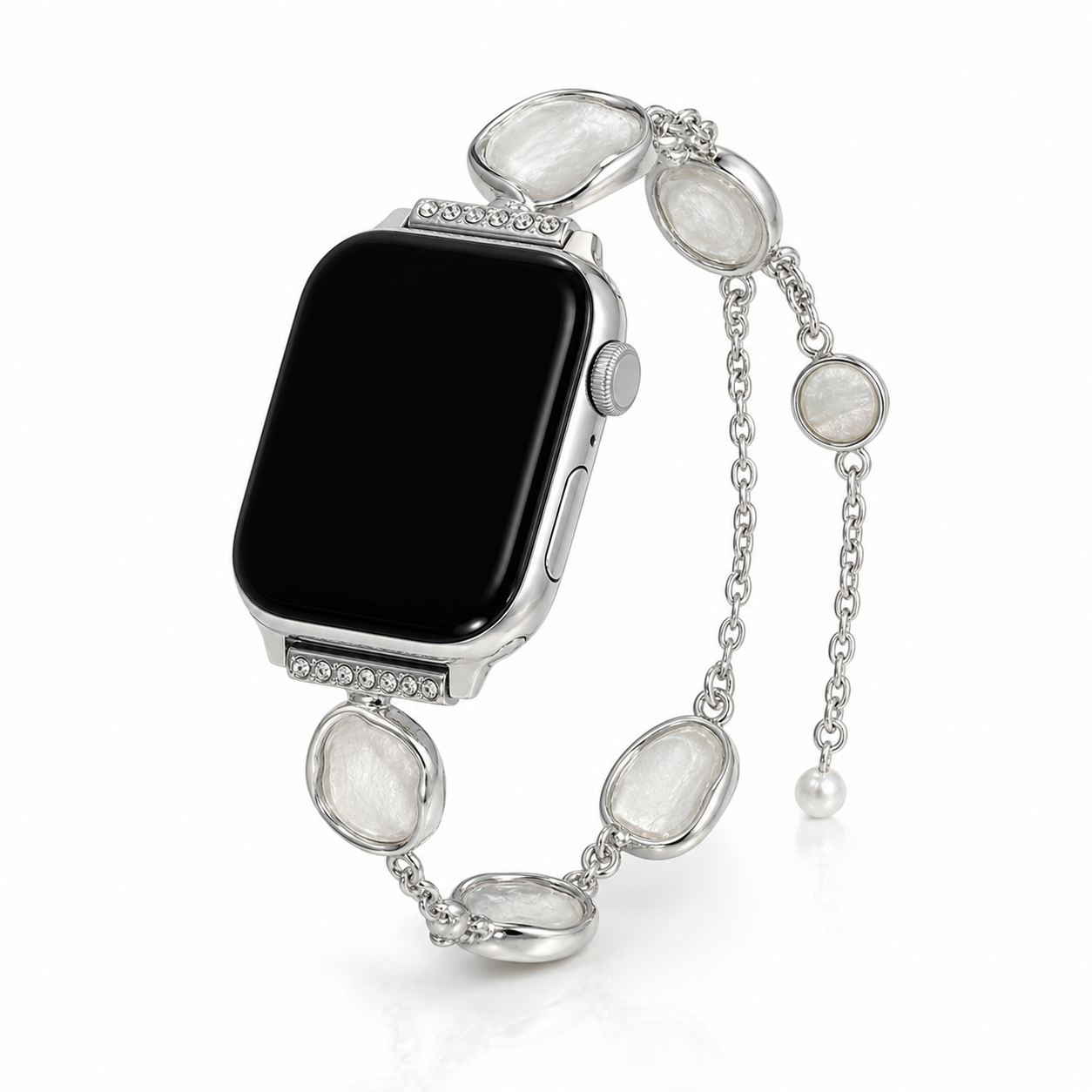 Sculpted Shell Charm Apple Watch Band - Silver