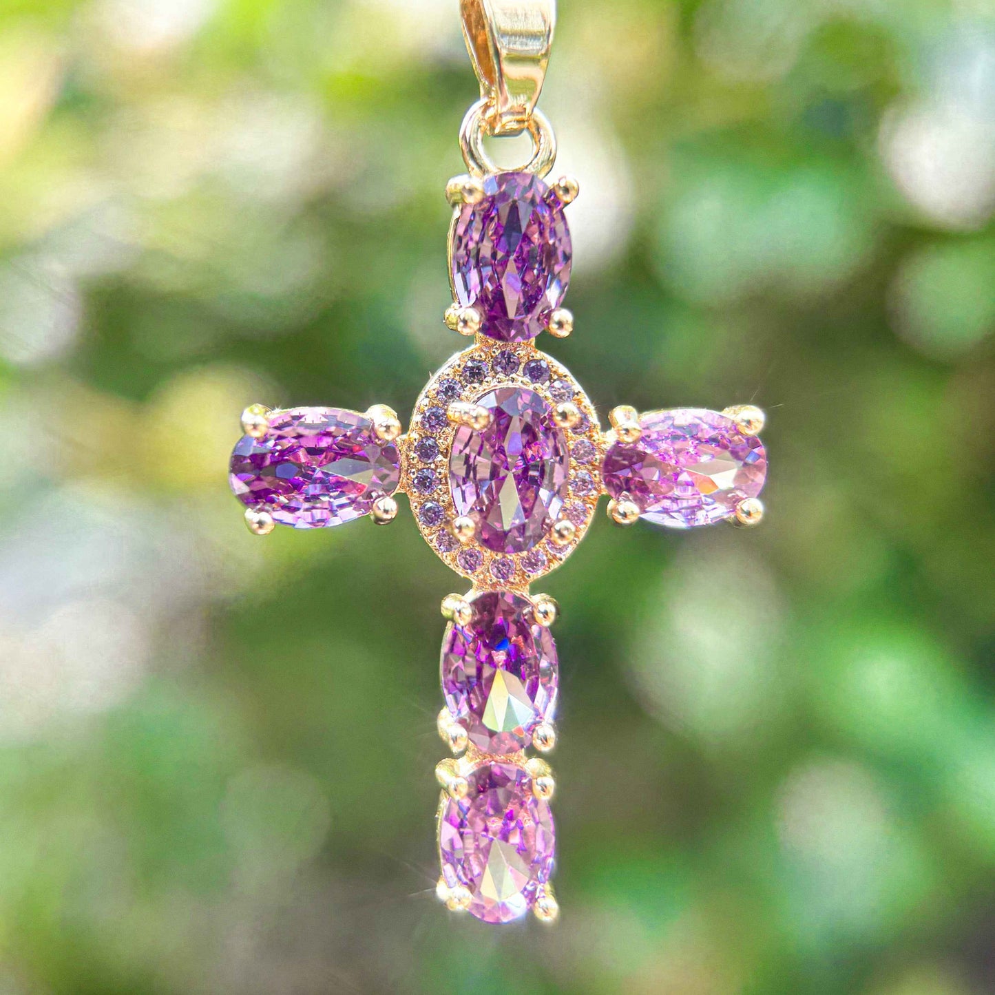STAR WISH crystal cross necklace lifestyle jewelry photo