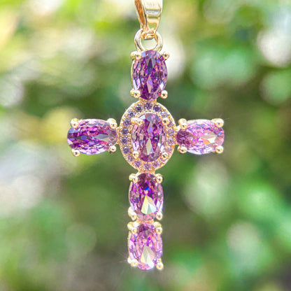 STAR WISH crystal cross necklace lifestyle jewelry photo