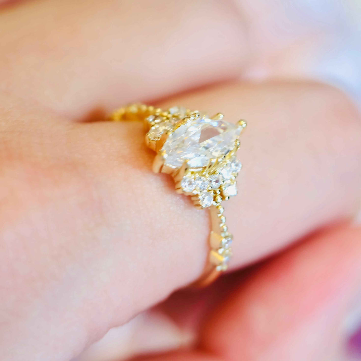 Product photo of STAR WISH marquise ring with polished finish