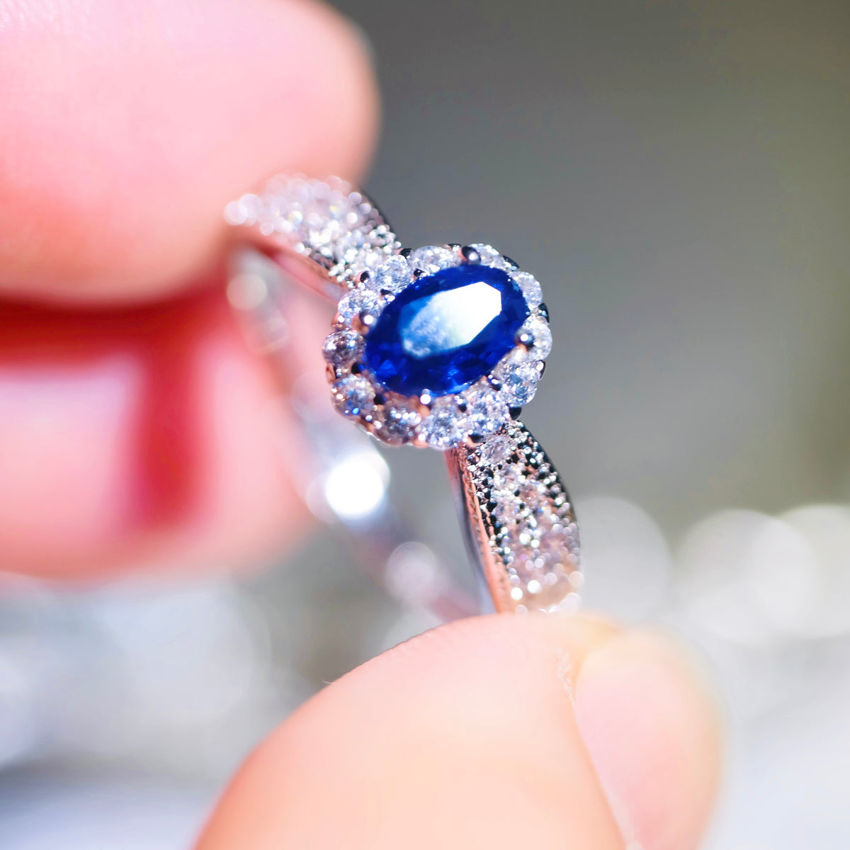STAR WISH oval sapphire adjustable ring lifestyle jewelry photo