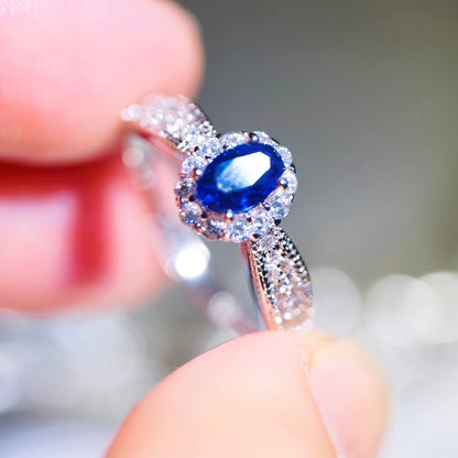 STAR WISH oval sapphire adjustable ring lifestyle jewelry photo