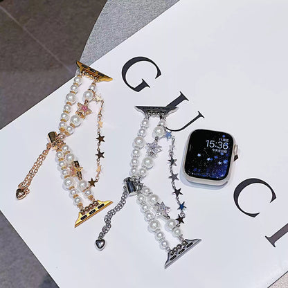 Pearl charm Apple Watch band color comparison