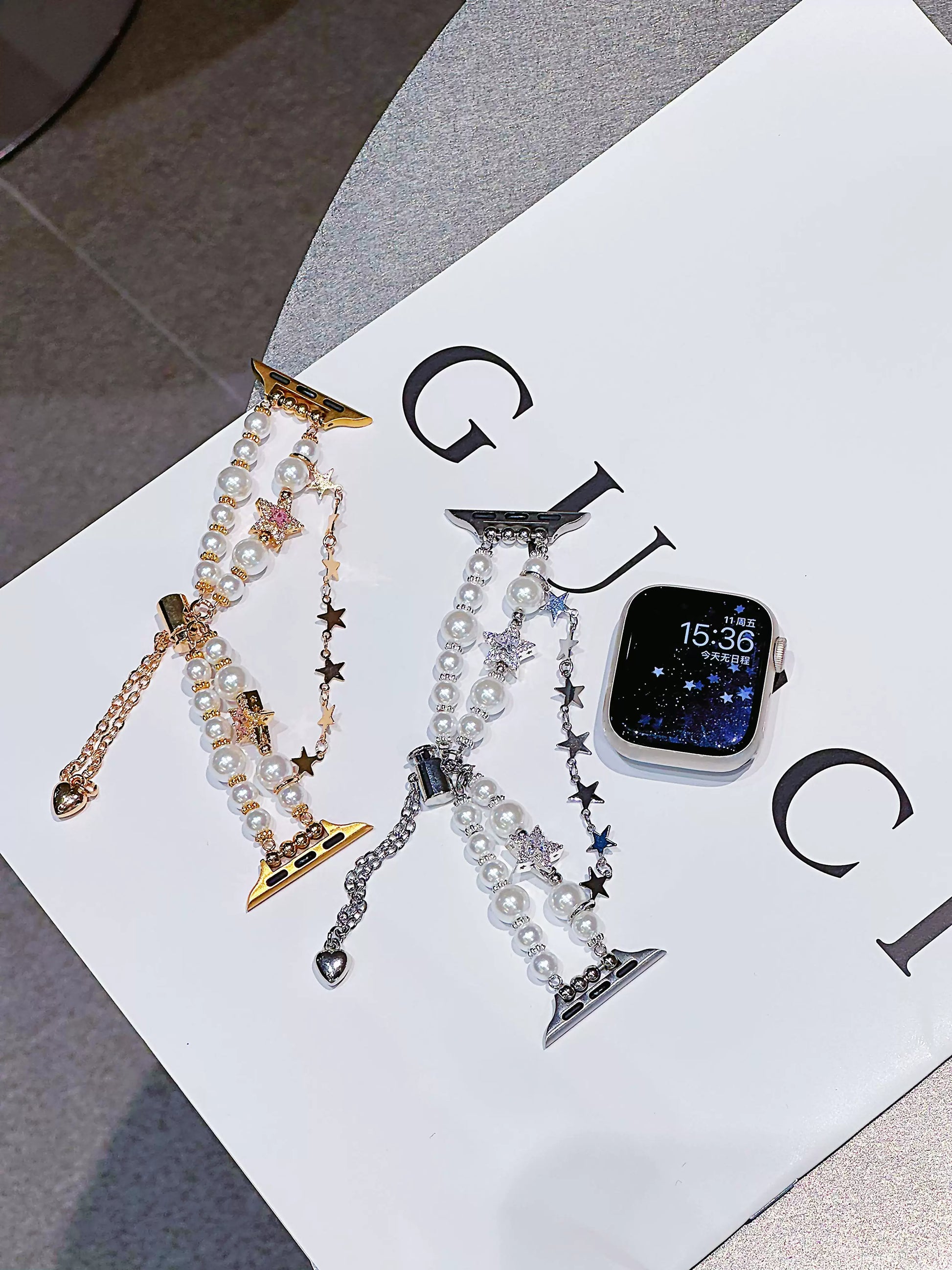 Pearl charm Apple Watch band collection view