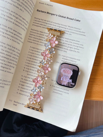Pink Flower Gold Buckle lifestyle