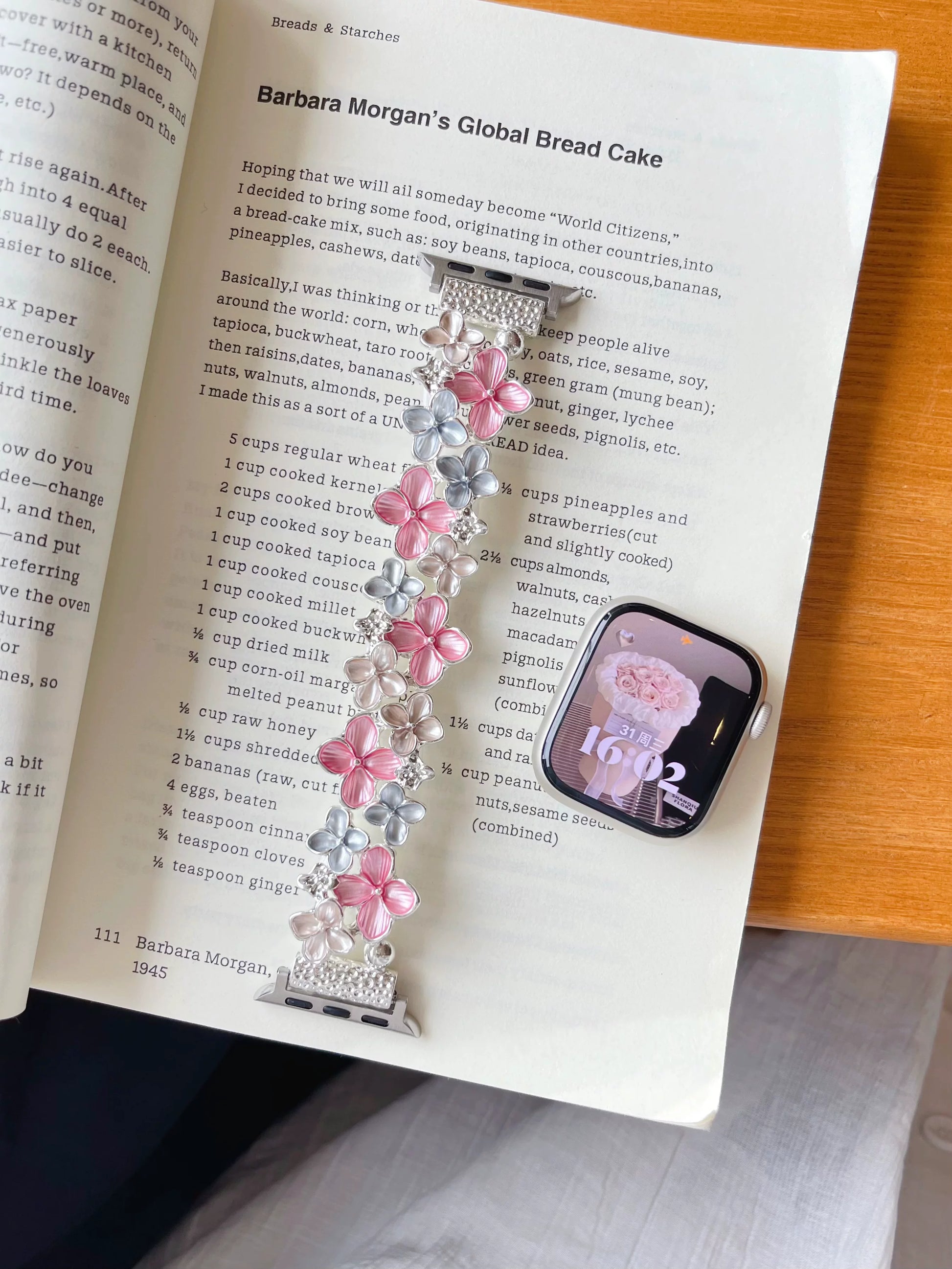 Pink Flower Silver Buckle lifestyle