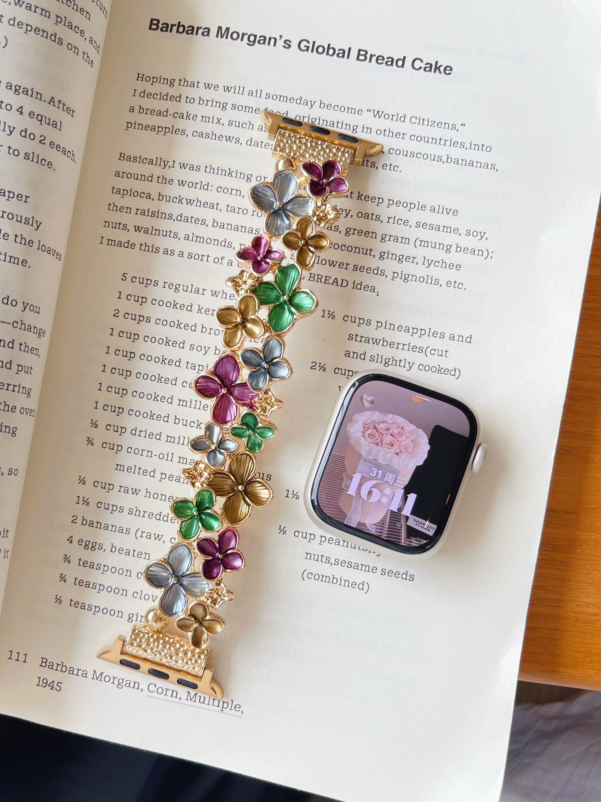 Multicolor Flower Gold Buckle lifestyle