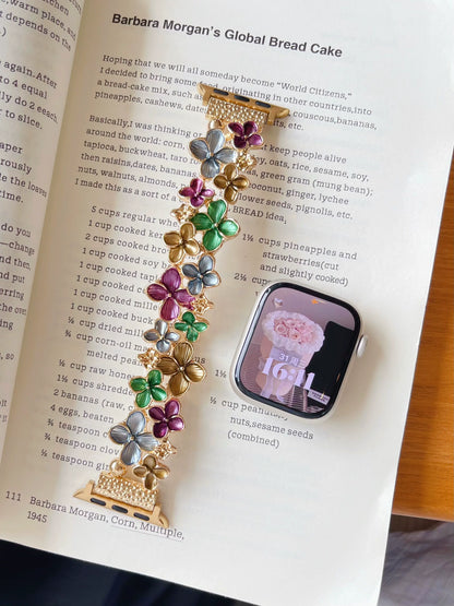 Multicolor Flower Gold Buckle lifestyle