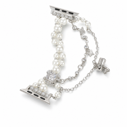 Butterfly Pearl Apple Watch band on white