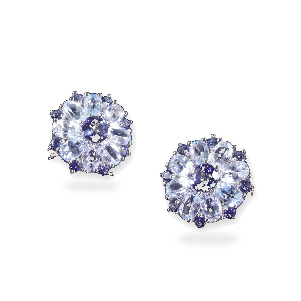 Topaz Flower Stud Earrings